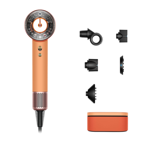 Фен Dyson Supersonic Nural Hair Dryer HD16 Gift Edition - « Ceramic Apricot/Topaz », Европейская вилка(подходит для РФ)