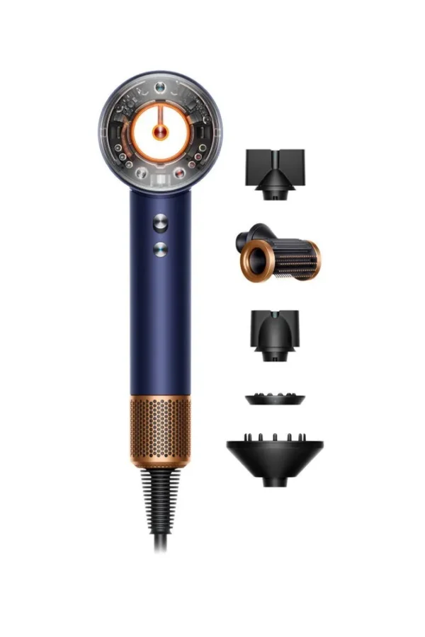Фен Dyson Supersonic Nural Hair Dryer HD16 Gift Edition - «Prussian Blue/Rich Copper», Иностранная вилка (переходник в подарок)