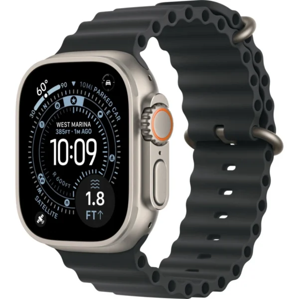 Часы Apple Watch Ultra 3 - «Natural» / «Black», 49 мм, Ocean Band, One Size ( Единый )