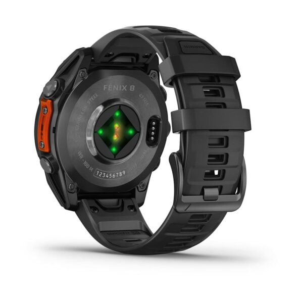 Спортивные часы Garmin fenix 8, 47 мм, AMOLED - « Slate Gray with Black Silicone Band », 