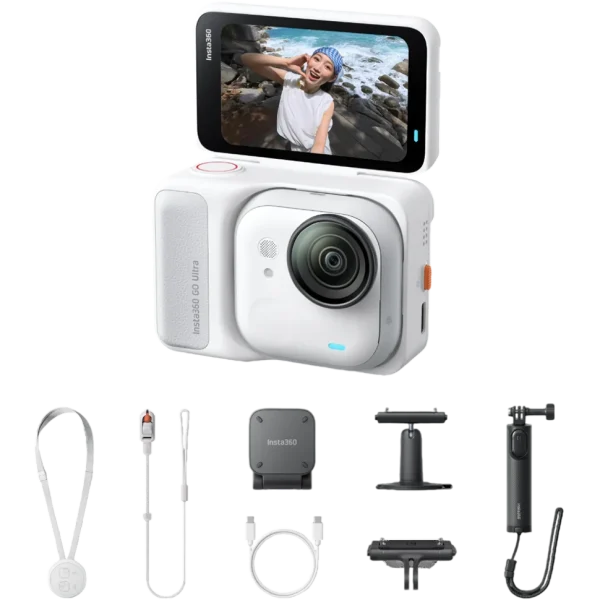 Экшн-камера Insta360 GO Ultra (Creator Bundle) - Arctic White «Арктический белый»